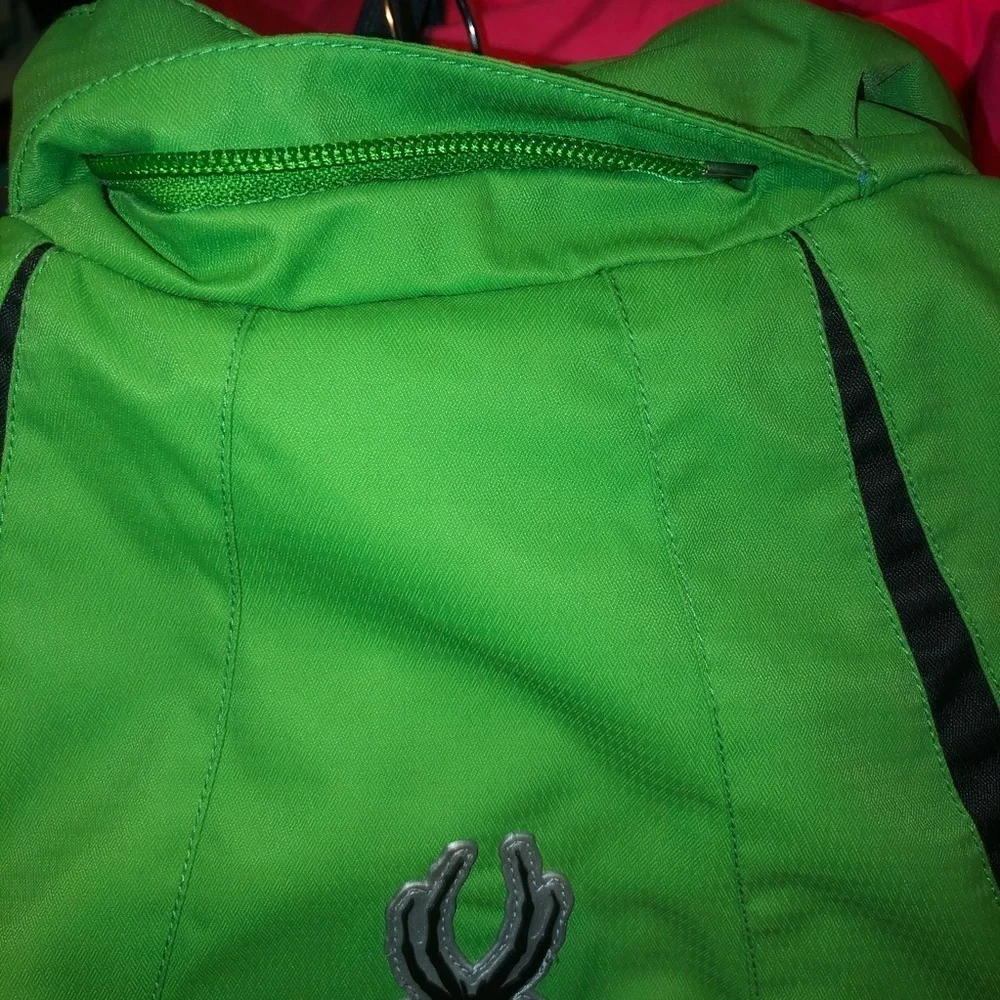 𝅺Spyder youth kids green ski coat jacket winter 16